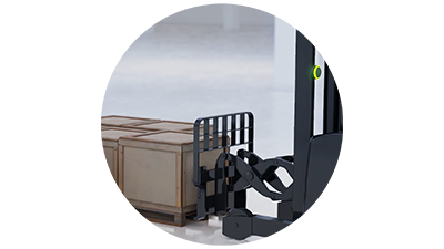 Laser Fork Solution forklift positioning device